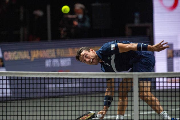 Im Roberto BAUTISTA AGUT (ESP), Hubert HURKACZ (POL) vs. Roberto BAUTISTA AGUT (ESP), TENNIS, bett1hulks Indoor, 16.10.2020, GER, TENNIS, ATP, Tennis Herren TOUR, bett1hulks Indoor, Hubert HURKACZ (POL) vs. Roberto BAUTISTA AGUT (ESP), 16.10.2020 KOELN Copyright: xEibnerxPressefotox xBenjaminxSOELZERx EP_BSO