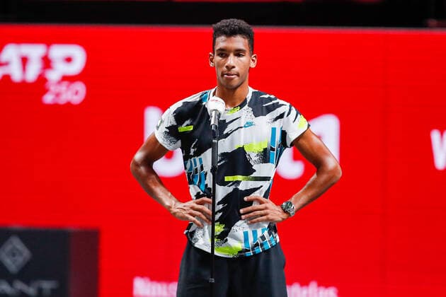 AUGER-ALIASSIME, Felix (CAN) ATP, Tennis Herren Ranking No. 22, gesetzt an No. 3 bei den bett1HULKS Indoors - ATP 250 am 16.10.2020 in Köln (LANXESS arena), Deutschland
