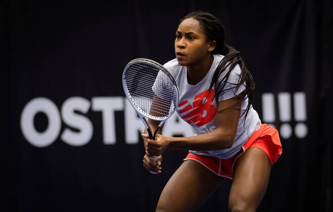 October 16, 2020, Ostrava, CZECH REPUBLIC: Cori Gauff of the United States during practice at the 2020 J&T Banka Ostrava Open WTA, Tennis Damen Premier tennis tournament Ostrava CZECH REPUBLIC - ZUMAa181 20201016_zaa_a181_116 Copyright: xRobxPrangex