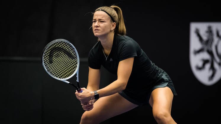 October 16, 2020, Ostrava, CZECH REPUBLIC: Karolina Muchova of the Czech Republic during practice at the 2020 J&T Banka Ostrava Open WTA, Tennis Damen Premier tennis tournament Ostrava CZECH REPUBLIC - ZUMAa181 20201016_zaa_a181_123 Copyright: xRobxPrangex