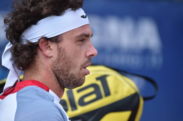 Photo Alessandro Tocco LaPresse October 17, 2020 Santa Margherita di Pula, Cagliari (Italy) Tennis Tennis, Forte Village Sardegna Open In the pic:Marco Cecchinato  Copyright: xToccoxAlessandro LaPressex