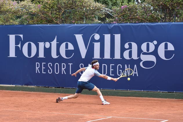 Photo Alessandro Tocco LaPresse October 17, 2020 Santa Margherita di Pula, Cagliari (Italy) Tennis Tennis, Forte Village Sardegna Open In the pic:Marco Cecchinato  Copyright: xToccoxAlessandro LaPressex