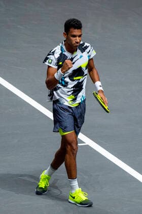 Im JUBEL von Felix AUGER-ALIASSIME (CAN), Felix AUGER-ALIASSIME (CAN) vs. ARoberto BAUTISTA AGUT (ESP), TENNIS, bett1hulks Indoor, 2. Halbfinale, 17.10.2020, GER, TENNIS, ATP, Tennis Herren TOUR, bett1hulks Indoor, 2. Halbfinale, Felix AUGER-ALIASSIME (CAN) vs. ARoberto BAUTISTA AGUT (ESP), 17.10.2020 KOELN Copyright: xEibnerxPressefotox xBenjaminxSOELZERx EP_BSO