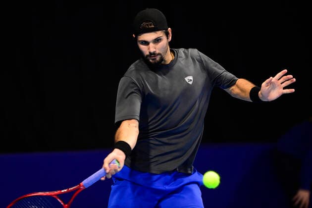 US Marcus Giron pictured in action during a qualification game between US Marcus Giron and Poland s Kamil Majchrzak of the European Open Tennis ATP, Tennis Herren tournment, in Antwerp, Sunday 18 October 2020. LAURIExDIEFFEMBACQ  x2565950x