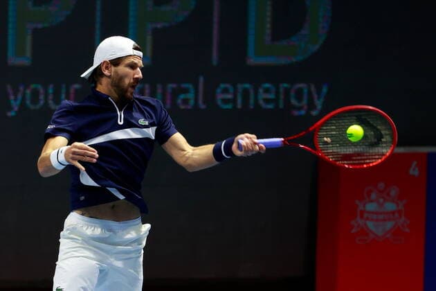 Russian Federation. Saint-Petersburg. SIBUR Arena. International tennis tournament ATP, Tennis Herren St. Petersburg Open By 2020. ATP500. Tennis. St. PETERSBURG OPEN 2020 doubles final Marcelo Demoliner, Matve Middelkoop - Jurgen Melzer, Edouard Roger-Vasselin. Tennis player Jurgen Melzer. MaksimxKonstantinov