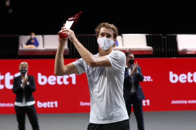 ATP, Tennis Herren 250 Finale Köln Deutschland 18.10.2020 Siegerehrung Gewinner Alexander Zverev