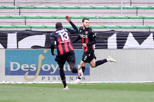 jOIE - 11 AMINE GOUIRI (NICE) FOOTBALL : Saint Etienne vs Nice - Ligue 1 Uber Eats - 18 10 2020 FEP Panoramic 