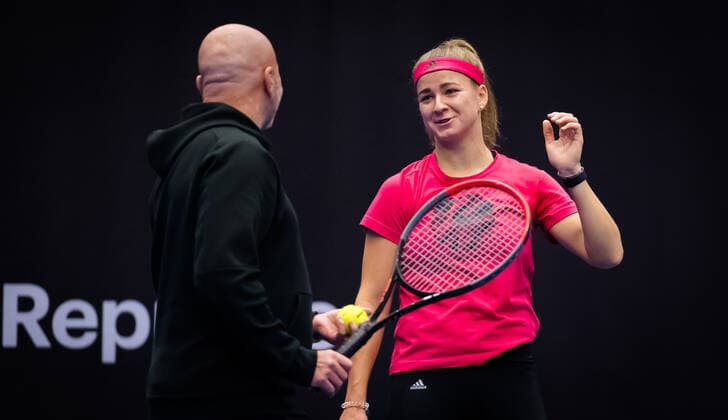 October 18, 2020, Ostrava, CZECH REPUBLIC: Karolina Muchova of the Czech Republic during practice at the 2020 J&T Banka Ostrava Open WTA, Tennis Damen Premier tennis tournament Ostrava CZECH REPUBLIC - ZUMAa181 20201018_zaa_a181_176 Copyright: xRobxPrangex