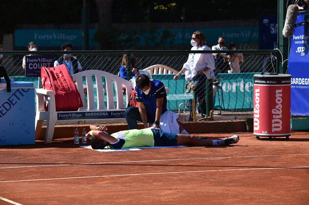Photo Alessandro Tocco LaPresse October 18, 2020 Santa Margherita di Pula, Cagliari (Italy) Tennis Tennis, Forte Village Sardegna Open In the pic:Laslo Djere  Copyright: xToccoxAlessandro LaPressex