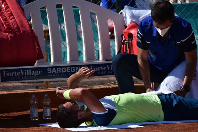Photo Alessandro Tocco LaPresse October 18, 2020 Santa Margherita di Pula, Cagliari (Italy) Tennis Tennis, Forte Village Sardegna Open In the pic:Laslo Djere  Copyright: xToccoxAlessandro LaPressex