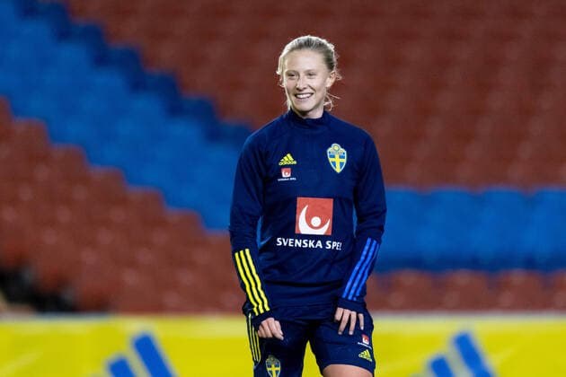 201019 Rebecka Blomqvist during a training session with the Swedish women s national football team on October 19, 2020 in Gothenburg. Photo: Carl Sandin BILDBYRAN kod CS CS0066 fotboll football soccer fotball träning practice training sverige sweden dam bbeng Copyright: CARLxSANDIN BB201019CS029