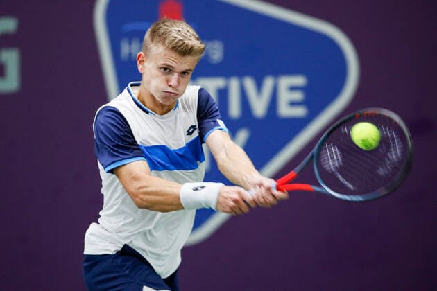 MOELLER, Marvin (GER) Ranking: PRO 1625 bei den FUTURE NORD - ITF World Tennis Tour - M25 am 19.10.2020 in Hamburg (Verbandshalle Hamburg), Deutschland