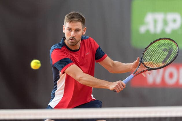 Tennis, Wolffkran Open 2020 Im Bild Julian LENZ (GER). Ismaning TC Ismaning Bayern Deutschland Copyright: Passion2Press MarkusxFischerx