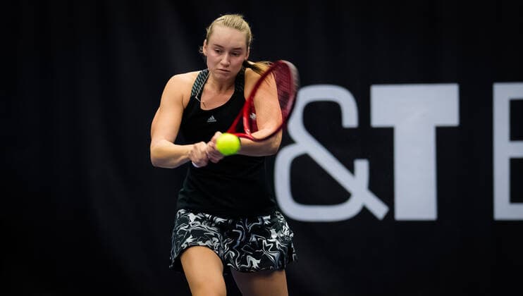October 20, 2020, Ostrava, CZECH REPUBLIC: Elena Rybakina of Russia in action during the second round at the 2020 J&T Banka Ostrava Open WTA, Tennis Damen Premier tennis tournament against Daria Kasatkina of Russia Ostrava CZECH REPUBLIC - ZUMAa181 20201020_zaa_a181_030 Copyright: xRobxPrangex