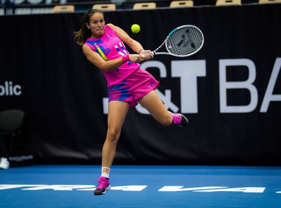 October 20, 2020, Ostrava, CZECH REPUBLIC: Daria Kasatkina of Russia in action during the second round at the 2020 J&T Banka Ostrava Open WTA, Tennis Damen Premier tennis tournament against Elena Rybakina of Russia Ostrava CZECH REPUBLIC - ZUMAa181 20201020_zaa_a181_042 Copyright: xRobxPrangex