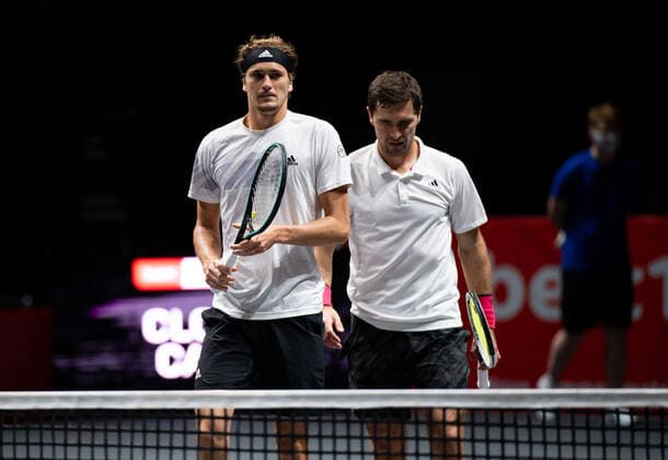 bett1HULKS CHAMPIONSHIP 2020, Köln, Cologne. Alexander Zverev (GER) and Mischa Zverev (GER) bett1HULKS CHAMPIONSHIP