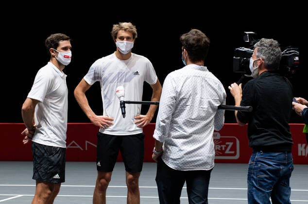 bett1HULKS CHAMPIONSHIP 2020, Köln, Cologne. Alexander Zverev (GER) and Mischa Zverev (GER) bett1HULKS CHAMPIONSHIP