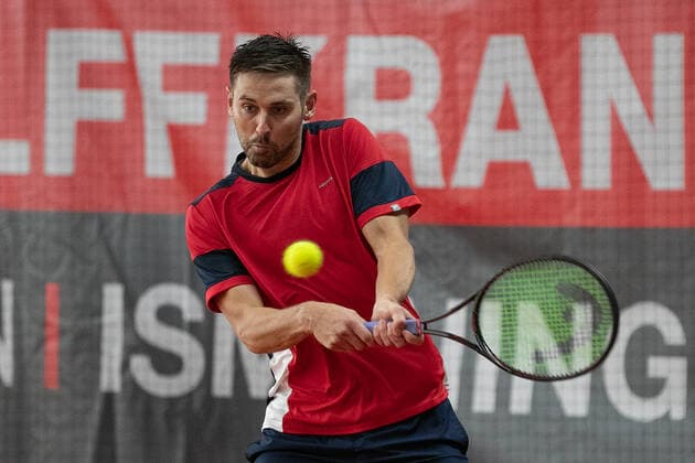 Julian Lenz (GER) Tennis - Wolffkran Open - ATP, Tennis Herren Challenger - TC Ismaning - Ismaning - Bavaria - Germany - 20 October 2020. Â Copyright: xJuergenxHasenkopfx