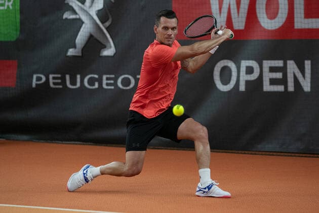 Tobias Kamke(GER) Tennis - Wolffkran Open - ATP, Tennis Herren Challenger - TC Ismaning - Ismaning - Bavaria - Germany - 20 October 2020. Â Copyright: xJuergenxHasenkopfx