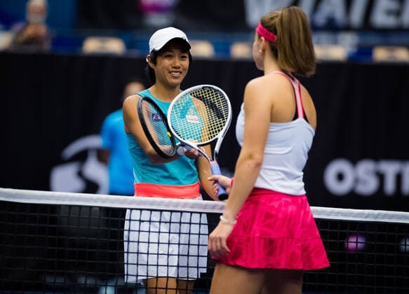 October 20, 2020, Ostrava, CZECH REPUBLIC: Shuai Zhang of China in action during the second round at the 2020 J&T Banka Ostrava Open WTA, Tennis Damen Premier tennis tournament Ostrava CZECH REPUBLIC - ZUMAa181 20201020_zaa_a181_068 Copyright: xRobxPrangex
