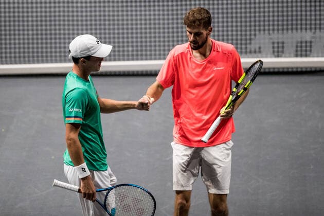 bett1HULKS Championship - ATP, Tennis Herren 250; Koeln, 21.10.2020 Daniel ALTMAIER (GER) im Doppel mit Oscar OTTE (GER) bett1HULKS Championship - ATP 250 am 21.10.2020 in Koeln (LANXESSarena), Deutschland Copyright: xBEAUTIFULxSPORTS Wunderlx