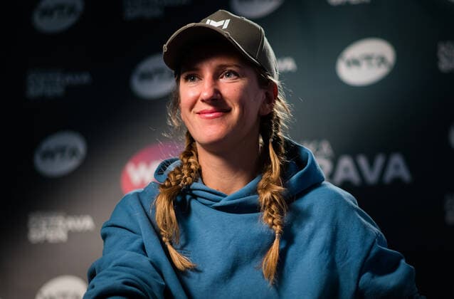 October 21, 2020, Ostrava, CZECH REPUBLIC: Victoria Azarenka of Belarus talks to the media after winning her second round match at the 2020 J&T Banka Ostrava Open WTA, Tennis Damen Premier tennis tournament Ostrava CZECH REPUBLIC - ZUMAa181 20201021_zaa_a181_233 Copyright: xRobxPrangex
