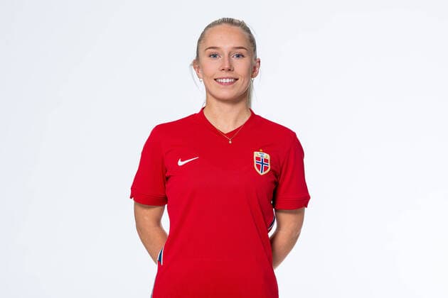 Fußball, Frauen, EM Kader 2022, Nationalteam Norwegen 201022 Thea Bjelde of the Norwegian women?s national football team poses for a portrait on October 22, 2020 in Oslo. Photo: Vegard Wivestad Grott BILDBYRAN kod VG VG0061 bbeng fotball fotboll football norge norway a kvinner portrett porträtt portraits dam Copyright: VEGARDxWIVESTADxGRoTT BB201022VG008