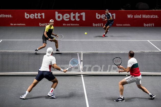 bett1HULKS Championship - ATP, Tennis Herren 250; Koeln, 22.10.2020 Marcelo MELO (BRA) im Doppel mit Lukasz KUBOT (POL) Hugo NYS (MON) im Doppel mit Jonathan EHRLICH (ISR) bett1HULKS Championship - ATP 250 am 22.10.2020 in Koeln (LANXESSarena), Deutschland Copyright: xBEAUTIFULxSPORTS Wunderlx
