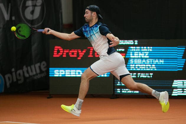 Julian Lenz (GER) Tennis - Wolffkran Open - ATP, Tennis Herren Challenger - TC Ismaning - Ismaning - Bavaria - Germany - 22 October 2020. Â Copyright: xJuergenxHasenkopfx