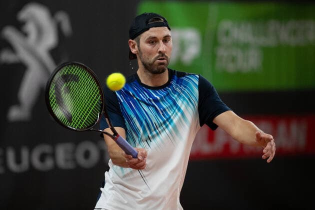 Julian Lenz (GER) Tennis - Wolffkran Open - ATP, Tennis Herren Challenger - TC Ismaning - Ismaning - Bavaria - Germany - 22 October 2020. Â Copyright: xJuergenxHasenkopfx
