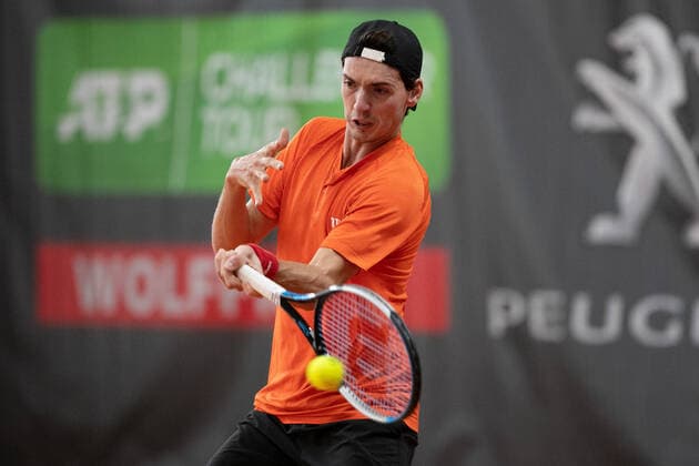 Marc-Andrea Huesler(SUI) Tennis - Wolffkran Open - ATP, Tennis Herren Challenger - TC Ismaning - Ismaning - Bavaria - Germany - 22 October 2020. Â Copyright: xJuergenxHasenkopfx