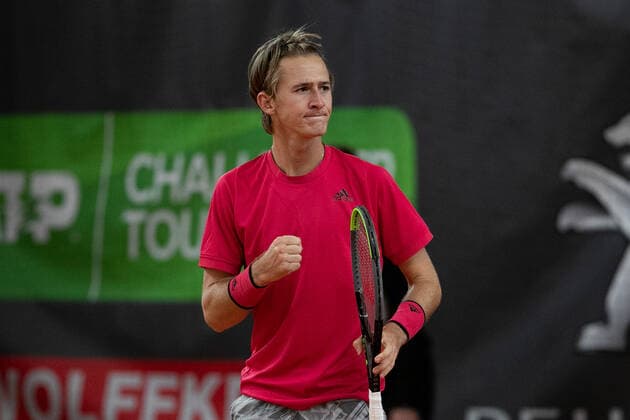Sebastian Korda (USA) macht die Faust und jubelt, Jubel, Freude, Emotion Tennis - Wolffkran Open - ATP, Tennis Herren Challenger - TC Ismaning - Ismaning - Bavaria - Germany - 22 October 2020. Â Copyright: xJuergenxHasenkopfx