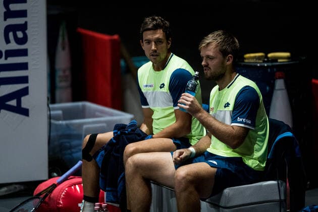 bett1HULKS Championship - ATP, Tennis Herren 250; Koeln, 22.10.2020 Andreas MIES (GER) im Doppel mit Kevin KRAWIETZ (GER) bett1HULKS Championship - ATP 250 am 22.10.2020 in Koeln (LANXESSarena), Deutschland Copyright: xBEAUTIFULxSPORTS Wunderlx