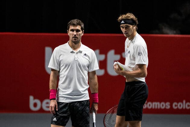 bett1HULKS Championship - ATP, Tennis Herren 250; Koeln, 22.10.2020 Mischa ZVEREV (GER) im Doppel mit Alexander ZVEREV (GER) bett1HULKS Championship - ATP 250 am 22.10.2020 in Koeln (LANXESSarena), Deutschland Copyright: xBEAUTIFULxSPORTS Wunderlx