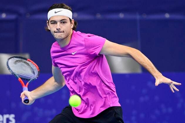 US Taylor Fritz pictured in action during the game between US Fritz and South-African Harris, in the second round of the men s singles competition at the European Open Tennis ATP, Tennis Herren tournament, in Antwerp, Thursday 22 October 2020. TENNIS : Open d Anvers - 22 10 2020 PhotoNews Panoramic 