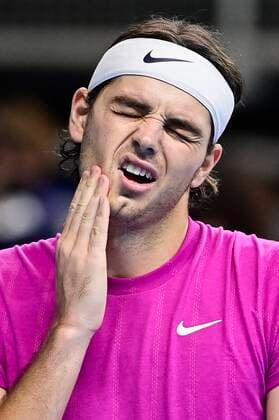 US Taylor Fritz looks dejected during the game between US Fritz and South-African Harris, in the second round of the men s singles competition at the European Open Tennis ATP, Tennis Herren tournament, in Antwerp, Thursday 22 October 2020. TENNIS : Open d Anvers - 22 10 2020 PhotoNews Panoramic 