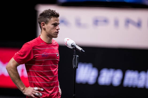 bett1HULKS Championship - ATP, Tennis Herren 250; Koeln, 22.10.2020 Diego SCHWARTZMAN (ARG) im Interview bett1HULKS Championship - ATP 250 am 22.10.2020 in Koeln (LANXESSarena), Deutschland Copyright: xBEAUTIFULxSPORTS Wunderlx