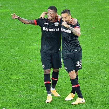 Leverkusen, Bayarena, 22.10.20, Europa League: Bayer 04 Leverkusen - OGC Nizza Karim Bellarabi (Leverkusen) jubelt nach seinem Tor zum 4:1 Europa League: Bayer 04 Leverkusen - OGC Nizza Leverkusen Copyright: xEibner-Pressefotox EP_eer