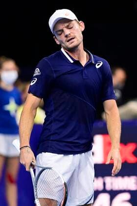 Belgian David Goffin looks dejected during the match between Belgian Goffin and US Giron, in the second round of the men s singles competition at the European Open Tennis ATP, Tennis Herren tournament, in Antwerp, Thursday 22 October 2020. TENNIS : Open d Anvers - 22 10 2020 PhotoNews Panoramic 