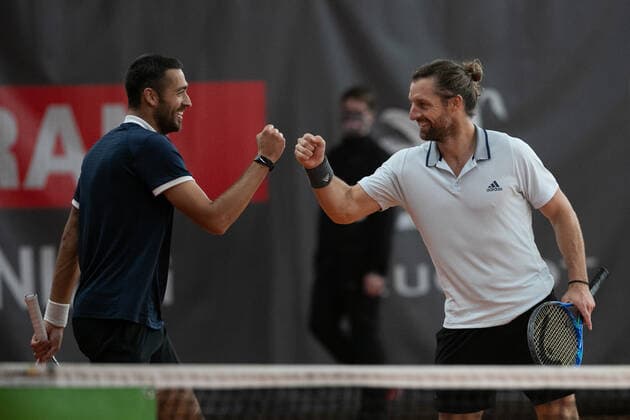 Andre Begemann, David Pel, Herren Doppel Tennis - Wolffkran Open - ATP, Tennis Herren Challenger - TC Ismaning - Ismaning - Bavaria - Germany - 23 October 2020. Â Copyright: xJuergenxHasenkopfx