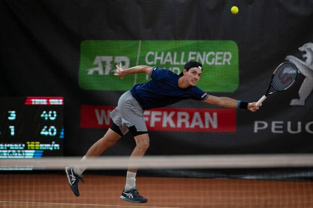 Marc-Andrea Huesler(SUI) Tennis - Wolffkran Open - ATP, Tennis Herren Challenger - TC Ismaning - Ismaning - Bavaria - Germany - 23 October 2020. Â Copyright: xJuergenxHasenkopfx