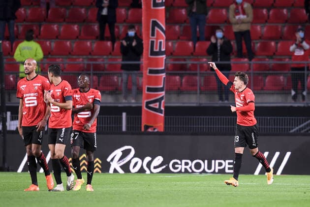 JOIE - FAIR PLAY - 23 ADRIEN HUNOU (REN) FOOTBALL : Rennes vs Angers - Ligue 1 Uber Eats - 23 10 2020 FEP Panoramic 