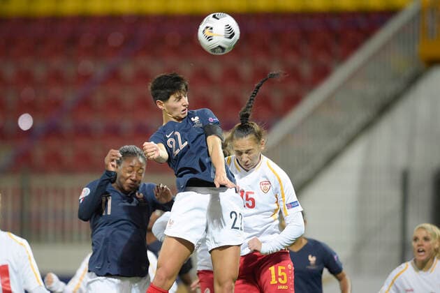 Elisa De Almeida (Fra) FOOTBALL : France vs Macedoine du Nord - Qualification Euro 2022 - Orleans - 23 10 2020 JBAutissier Panoramic 