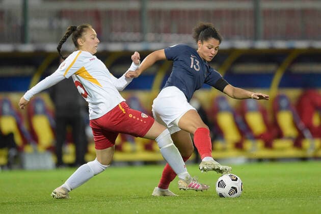 Valerie Gauvin (Fra) FOOTBALL : France vs Macedoine du Nord - Qualification Euro 2022 - Orleans - 23 10 2020 JBAutissier Panoramic 