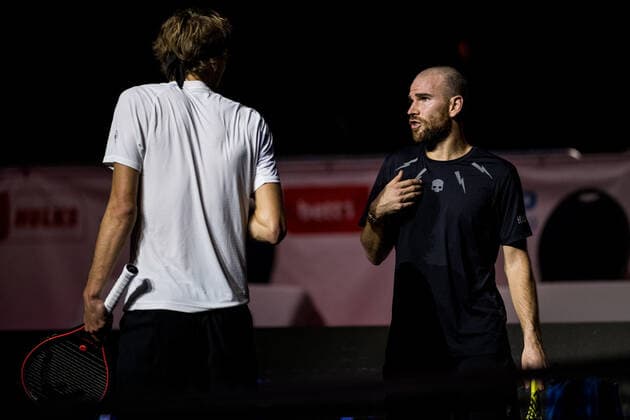 bett1HULKS Championship - ATP, Tennis Herren 250; Koeln, 23.10.2020 Alexander ZVEREV (GER) und Adrian MANNARINO (FRA) bett1HULKS Championship - ATP 250 am 23.10.2020 in Koeln (LANXESSarena), Deutschland Copyright: xBEAUTIFULxSPORTS Wunderlx