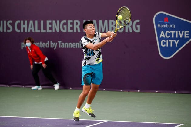 Im Bild: Chun Hsin TSENG (TPE) bei dem FUTURE NORD - ITF World Tennis Tour - M25 am 24.10.2020 in Hamburg (Hamburger Tennisverband), Deutschland