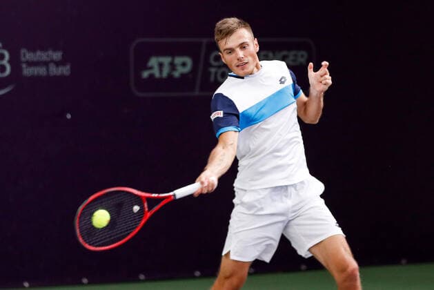 Im Bild: Kacper ZUK (POL) bei dem FUTURE NORD - ITF World Tennis Tour - M25 am 24.10.2020 in Hamburg (Hamburger Tennisverband), Deutschland