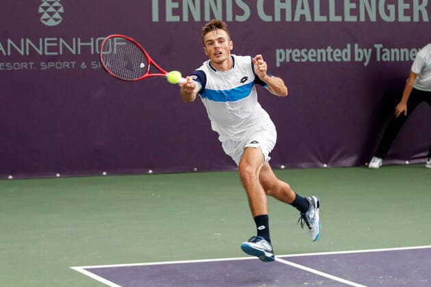 Im Bild: Kacper ZUK (POL) bei dem FUTURE NORD - ITF World Tennis Tour - M25 am 24.10.2020 in Hamburg (Hamburger Tennisverband), Deutschland
