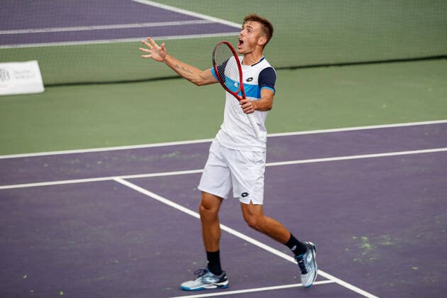 Im Bild: Kacper ZUK (POL) bei dem FUTURE NORD - ITF World Tennis Tour - M25 am 24.10.2020 in Hamburg (Hamburger Tennisverband), Deutschland
