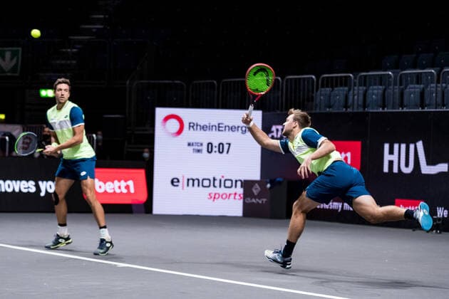 bett1HULKS Championship - ATP, Tennis Herren 250; Koeln, 24.10.2020 MIES und KRAWIETZ Halbfinale Doppel: Marcus DANIELL (NZL) und Philipp OSWALD (AUT) vs Kevin KRAWIETZ (GER) und Andreas MIES (GER) 3 bett1HULKS Championship - ATP 250 am 24.10.2020 in Koeln (LANXESSarena), Deutschland Copyright: xBEAUTIFULxSPORTS Wunderlx